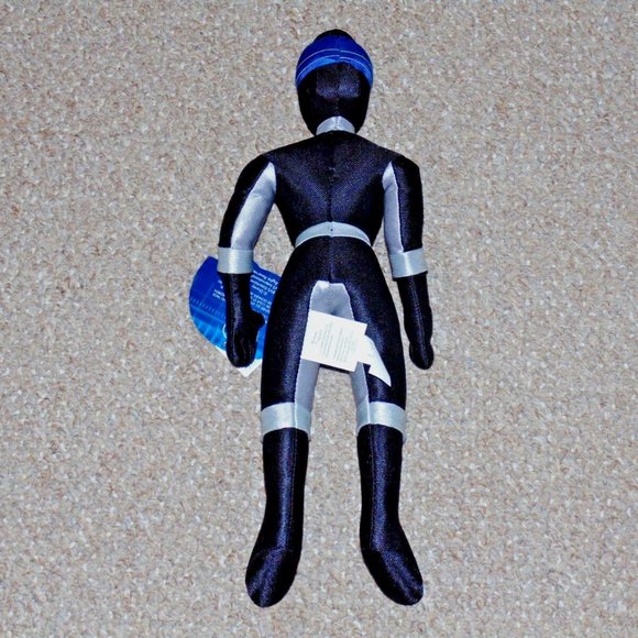 Disney Store Power Rangers Overdrive 16" Black Ranger Plush Doll New with Tags - Picture 4 of 6